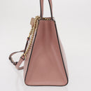 Salvatore Ferragamo Vala Hand Bag Leather 2way Pink Gold Auth 170124-4