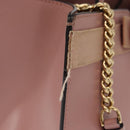 Salvatore Ferragamo Vala Hand Bag Leather 2way Pink Gold Auth 170124-6