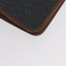 Christian Dior Honeycomb Canvas Chain Shoulder Bag PVC Black Gold Auth 170125-9