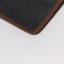 Christian Dior Honeycomb Canvas Chain Shoulder Bag PVC Black Gold Auth 170125-16