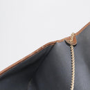 Christian Dior Honeycomb Canvas Chain Shoulder Bag PVC Black Gold Auth 170125-19