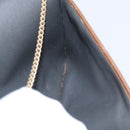 Christian Dior Honeycomb Canvas Chain Shoulder Bag PVC Black Gold Auth 170125-20