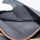 Christian Dior Honeycomb Canvas Chain Shoulder Bag PVC Black Gold Auth 170125-12