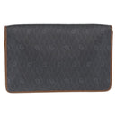 Christian Dior Honeycomb Canvas Chain Shoulder Bag PVC Black Gold Auth 170125-2