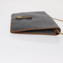 Christian Dior Honeycomb Canvas Chain Shoulder Bag PVC Black Gold Auth 170125-4