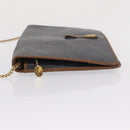 Christian Dior Honeycomb Canvas Chain Shoulder Bag PVC Black Gold Auth 170125-5
