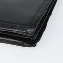SAINT LAURENT Shoulder Bag Leather Black Gold Auth 170129-9