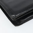 SAINT LAURENT Shoulder Bag Leather Black Gold Auth 170129-14