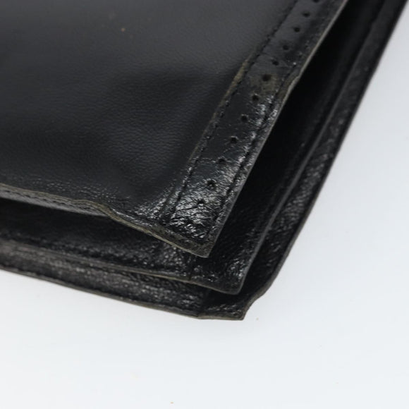 SAINT LAURENT Shoulder Bag Leather Black Gold Auth 170129