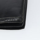 SAINT LAURENT Shoulder Bag Leather Black Gold Auth 170129-16