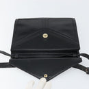 SAINT LAURENT Shoulder Bag Leather Black Gold Auth 170129-10