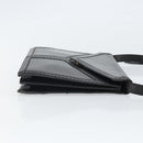 SAINT LAURENT Shoulder Bag Leather Black Gold Auth 170129-3
