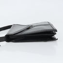 SAINT LAURENT Shoulder Bag Leather Black Gold Auth 170129-4
