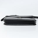 SAINT LAURENT Shoulder Bag Leather Black Gold Auth 170129-5