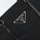 PRADA Tote Bag Nylon Black Silver Auth 170131-17