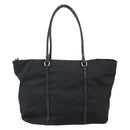 PRADA Tote Bag Nylon Black Silver Auth 170131-2