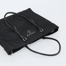 PRADA Tote Bag Nylon Black Silver Auth 170131-6