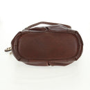 GUCCI Diamante Hand Bag Leather 2way Brown Gold 247902 Auth 170133V-6