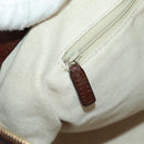 GUCCI Diamante Hand Bag Leather 2way Brown Gold 247902 Auth 170133V-27