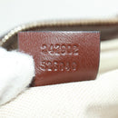GUCCI Diamante Hand Bag Leather 2way Brown Gold 247902 Auth 170133V-11