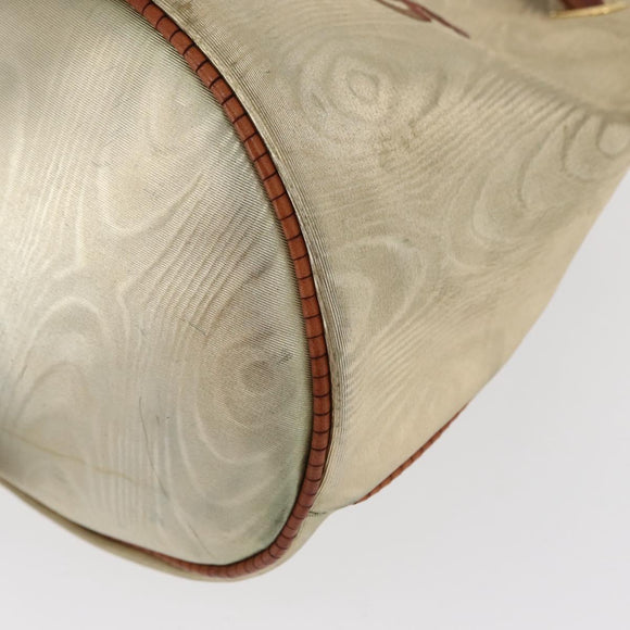 LOEWE Anagram Shoulder Bag Leather Gold Auth 170134