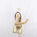 LOEWE Anagram Shoulder Bag Leather Gold Auth 170134-19