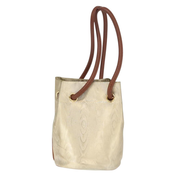 LOEWE Anagram Shoulder Bag Leather Gold Auth 170134