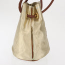 LOEWE Anagram Shoulder Bag Leather Gold Auth 170134-4