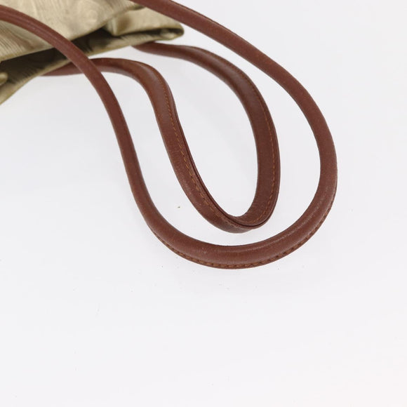 LOEWE Anagram Shoulder Bag Leather Gold Auth 170134