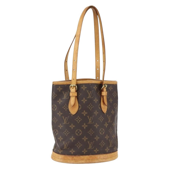 LOUIS VUITTON Monogram Bucket PM Shoulder Bag M42238 LV Auth 170155