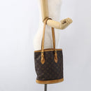 LOUIS VUITTON Monogram Bucket PM Shoulder Bag M42238 LV Auth 170155-22