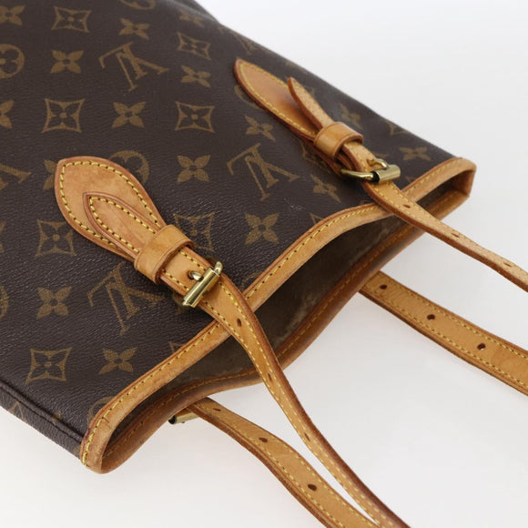 LOUIS VUITTON Monogram Bucket PM Shoulder Bag M42238 LV Auth 170155