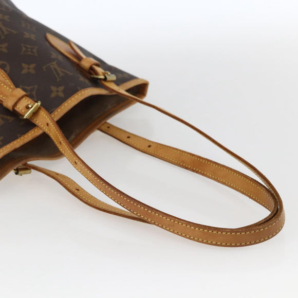 LOUIS VUITTON Monogram Bucket PM Shoulder Bag M42238 LV Auth 170155