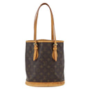 LOUIS VUITTON Monogram Bucket PM Shoulder Bag M42238 LV Auth 170156-13