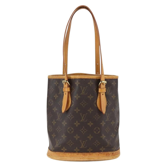 LOUIS VUITTON Monogram Bucket PM Shoulder Bag M42238 LV Auth 170156