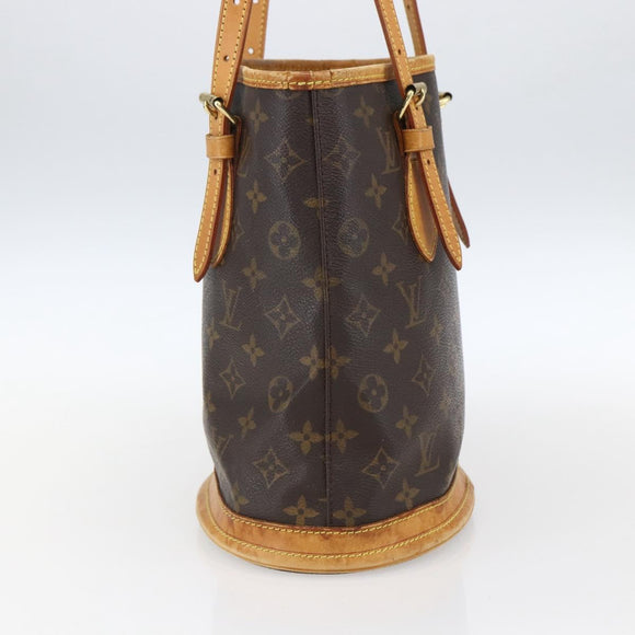 LOUIS VUITTON Monogram Bucket PM Shoulder Bag M42238 LV Auth 170156