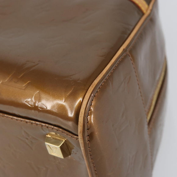 LOUIS VUITTON Monogram Vernis Tompkins Square Bag Bronze M91103 Auth 170176