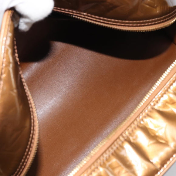 LOUIS VUITTON Monogram Vernis Tompkins Square Bag Bronze M91103 Auth 170176