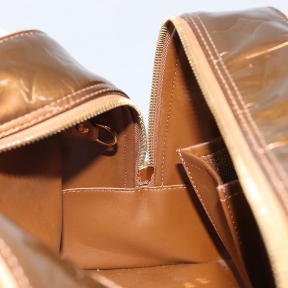 LOUIS VUITTON Monogram Vernis Tompkins Square Bag Bronze M91103 Auth 170176