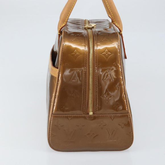 LOUIS VUITTON Monogram Vernis Tompkins Square Bag Bronze M91103 Auth 170176
