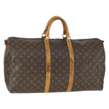 LOUIS VUITTON Monogram Keepall Bandouliere 55 Boston Bag M41414 LV Auth 170219