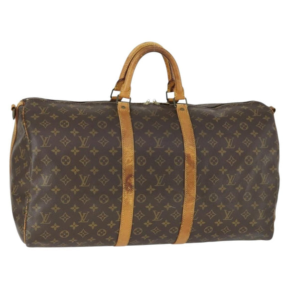 LOUIS VUITTON Monogram Keepall Bandouliere 55 Boston Tas M41414 LV Auth 170219