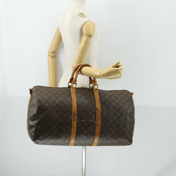 LOUIS VUITTON Monogram Keepall Bandouliere 55 Boston Tas M41414 LV Auth 170219