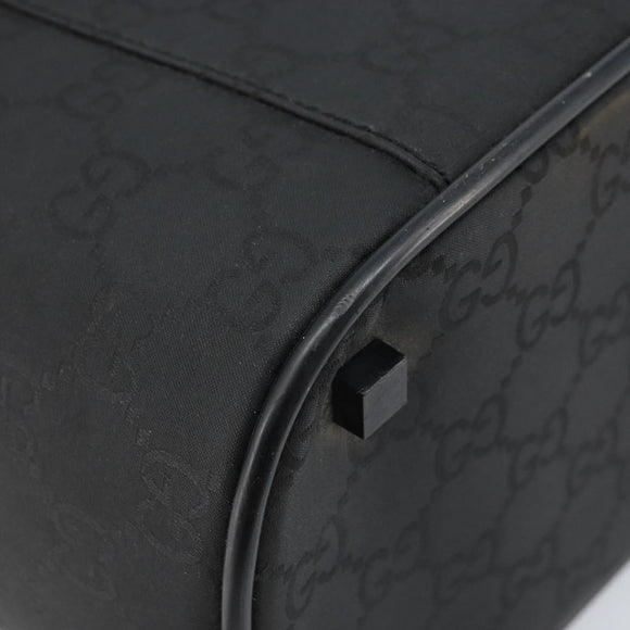 GUCCI GG Canvas Hand Bag 2way Black Silver 013 0081 Auth 170244