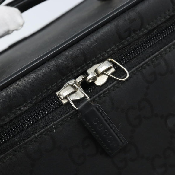 GUCCI GG Canvas Hand Bag 2way Black Silver 013 0081 Auth 170244