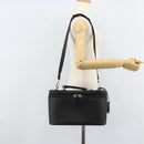 GUCCI GG Canvas Hand Bag 2way Black Silver 013 0081 Auth 170244-28