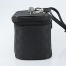 GUCCI GG Canvas Hand Bag 2way Black Silver 013 0081 Auth 170244-4