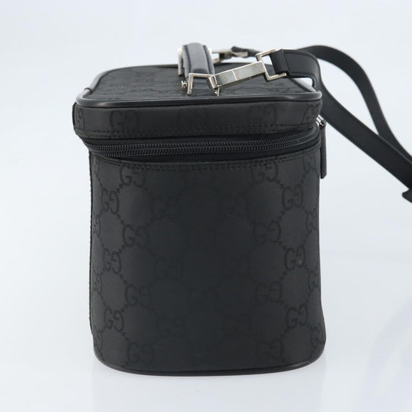 GUCCI GG Canvas Hand Bag 2way Black Silver 013 0081 Auth 170244