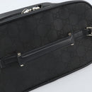 GUCCI GG Canvas Hand Bag 2way Black Silver 013 0081 Auth 170244-7