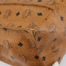 MCM Logogram Vicetos Tote Bag PVC Brown Gold Auth 170245-15
